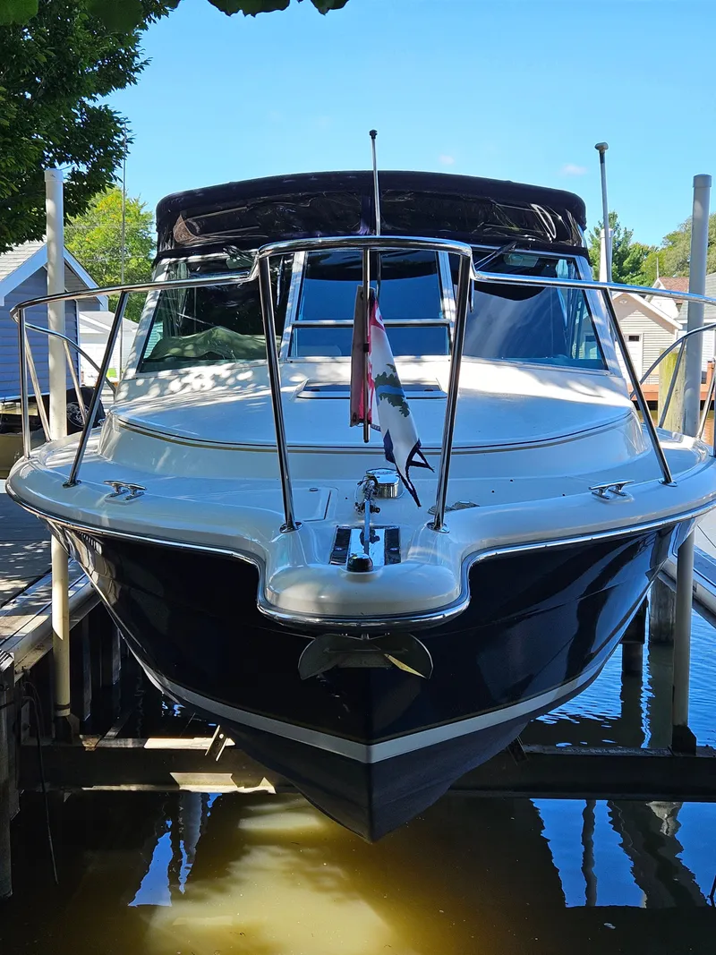 Slide: The Image of 1997 Tiara Yachts 2900 Coronet at dock, front view. - 5