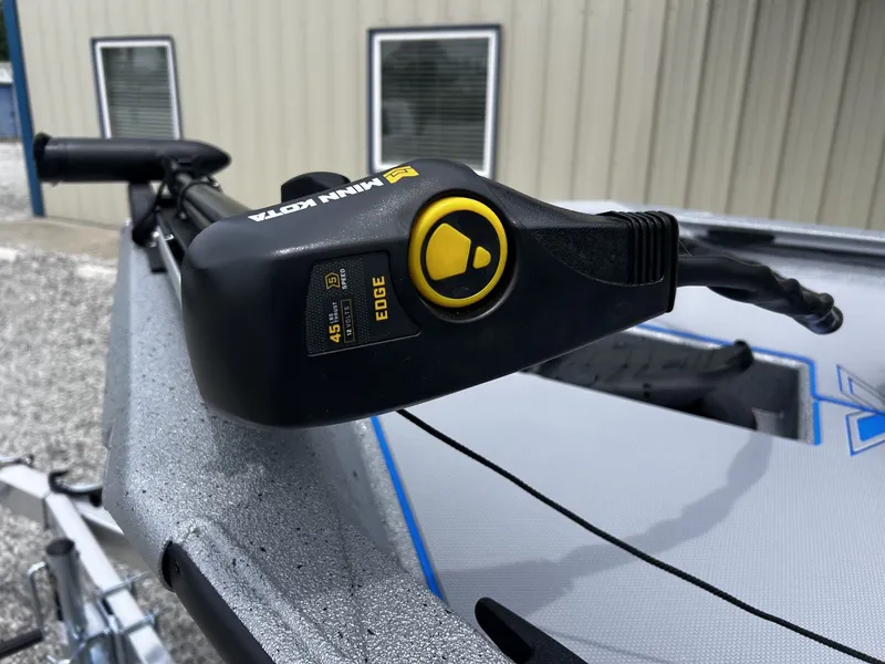 Slide: The Image of Close-up of Minn Kota Edge motor on Xpress H17 boat. - 9