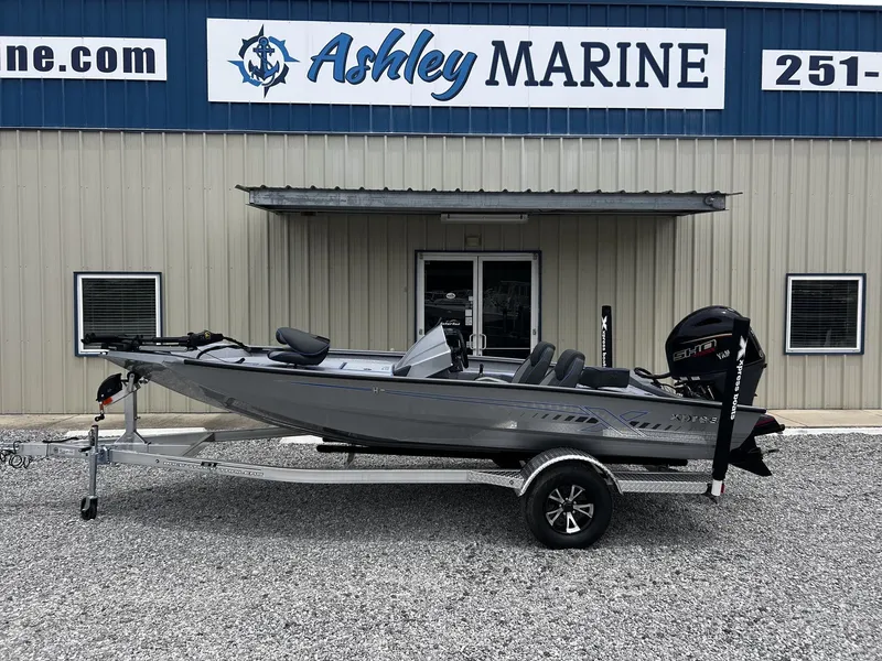 The Image of 2026 Xpress H17 boat in front of Ashley Marine building. - 1