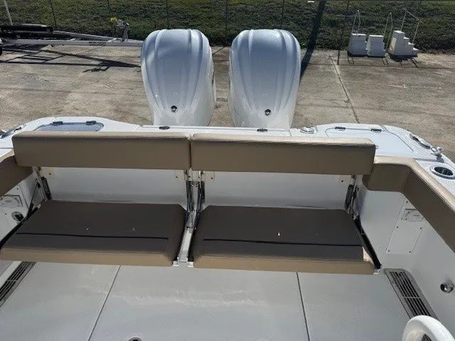 Slide: The Image of Everglades 285 Center Console 2026 with dual outboard engines. - 5