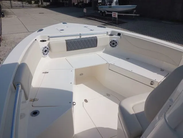 Slide: The Image of Interior view of the 2022 Cobia 240 Center Console boat. - 41