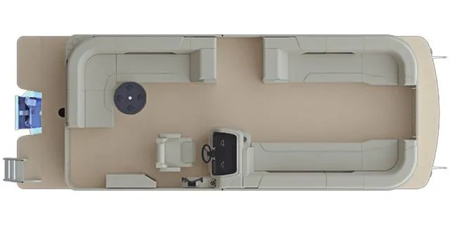 Slide: The Image of Aerial view of Sweetwater 2286CP pontoon boat, model 2026. - 3