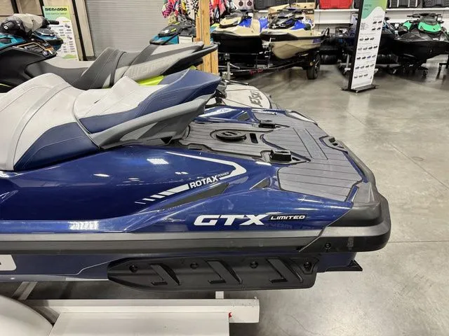 Slide: The Image of 2024 Sea-Doo GTX jet ski in a showroom. - 10
