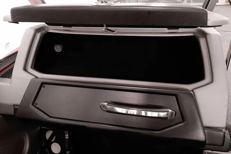 Slide: The Image of 2024 Ranger 621FS Fisherman dashboard storage compartment with sleek design and modern features. - 26