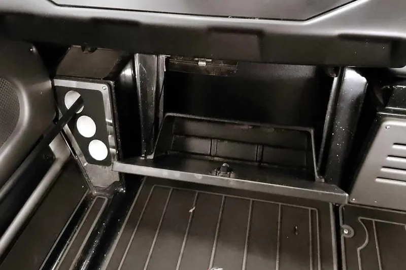 Slide: The Image of 2024 Ranger 621FS Fisherman boat interior storage compartment, showcasing sleek design and functionality. - 27