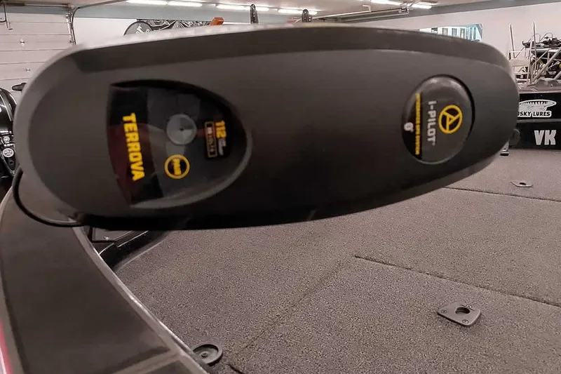 Slide: The Image of Close-up of Terrova trolling motor on 2024 Ranger 621FS Fisherman boat. - 9