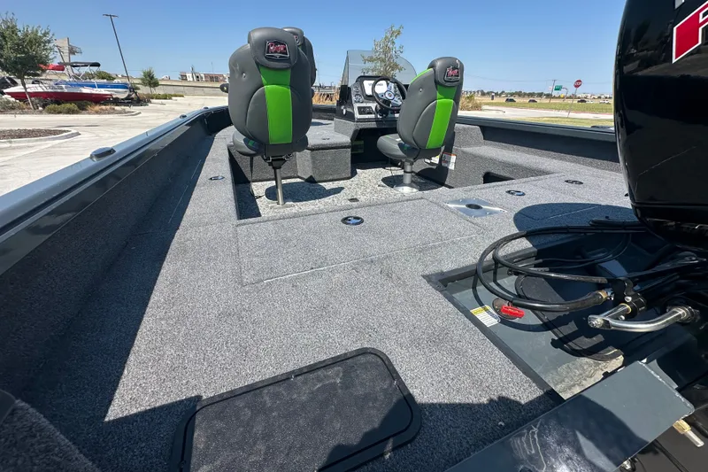 Slide: The Image of 2026 Ranger VS1782SC Angler boat interior with seating and control console. - 11