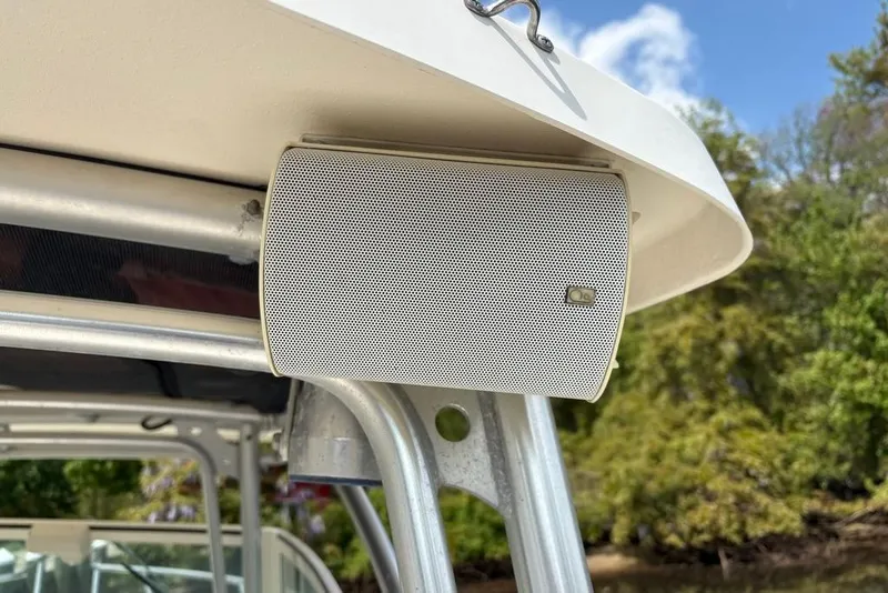Slide: The Image of Outdoor speaker mounted on a 2008 Parker 2510 XL Walkaround boat. - 34