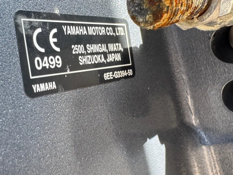 Slide: The Image of Yamaha Motor Co. Ltd. plaque on Regal 29 OBX 2021. - 28
