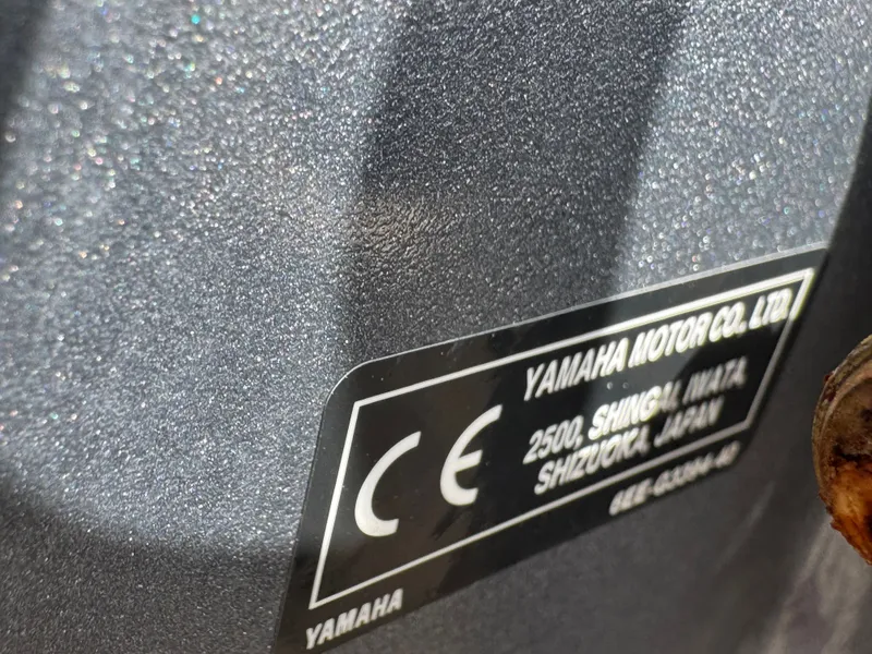 Slide: The Image of Close-up of Yamaha motor label on Regal 29 OBX 2021. - 30