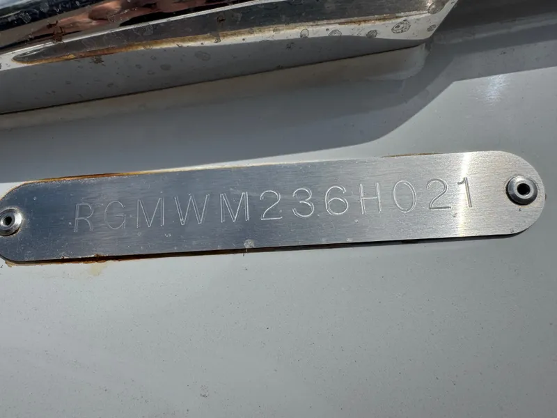 Slide: The Image of Regal 29 OBX 2021 serial number on metal plate. - 31