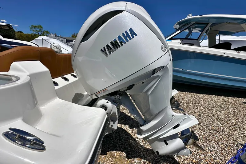 Slide: The Image of 2026 Key West 291 FS boat with Yamaha outboard motor on display. - 3