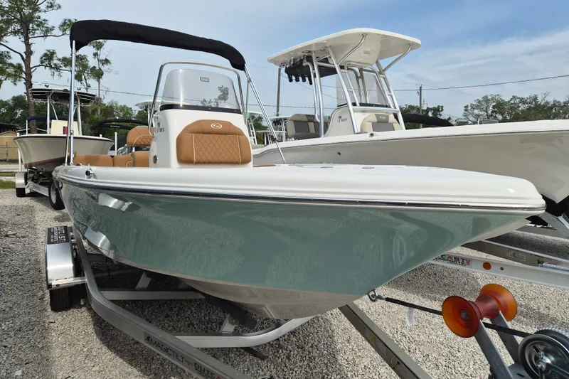 The Image of 2026 Key West 189 FS boat on trailer, featuring sleek design and modern amenities. - 1