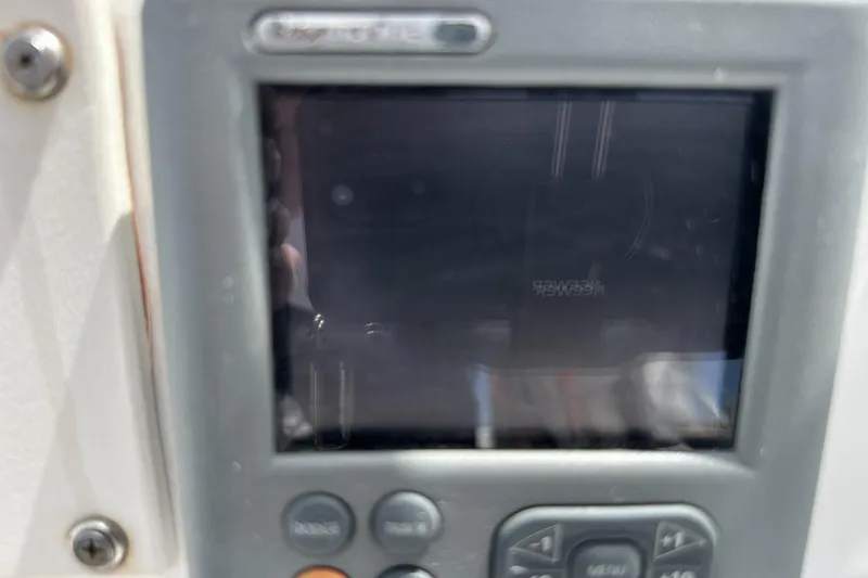 Slide: The Image of Close-up of a navigation display on a 1991 Catalina 42 sailboat. - 130