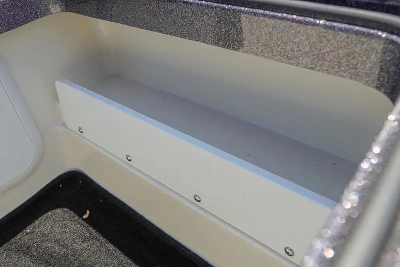 Slide: The Image of Storage compartment in 2025 Ranger Z520 boat, featuring sleek interior design. - 16