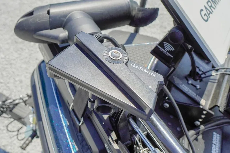 Slide: The Image of Garmin device mounted on 2025 Ranger Z520 boat, showcasing advanced technology. - 25