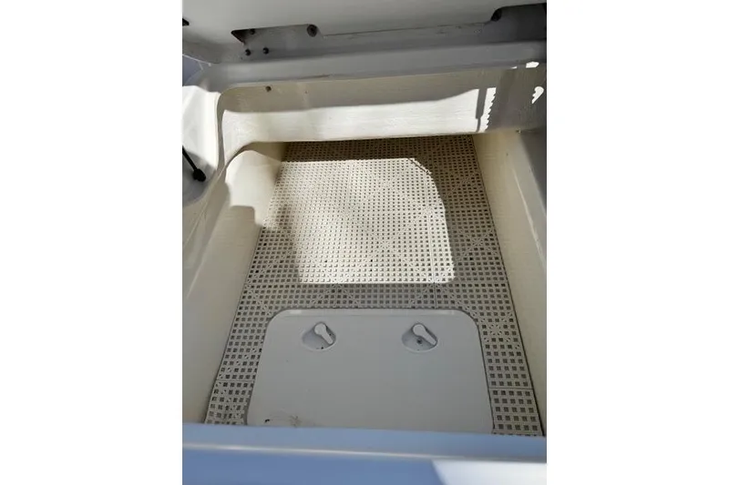 Slide: The Image of Interior view of 2024 Zodiac Medline 7.5 GT boat, featuring a textured floor. - 8