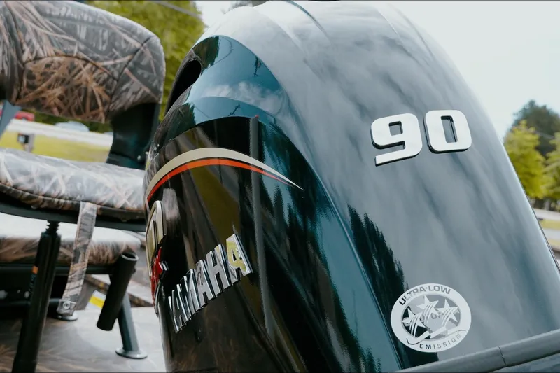 Slide: The Image of 2026 G3 Gator Tough 18 CC boat with Yamaha 90 engine, ultra-low emission. - 15