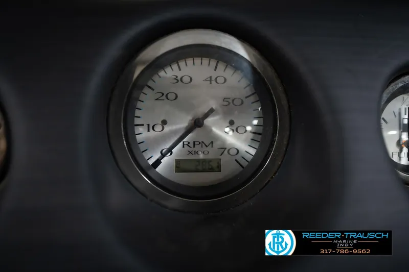Slide: The Image of Close-up of RPM gauge on 2021 Bennington 22 SVSR boat dashboard. - 41