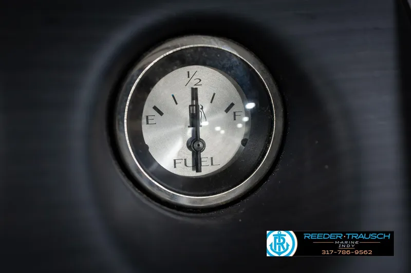 Slide: The Image of Fuel gauge of 2021 Bennington 22 SVSR boat, showing half-full. - 42