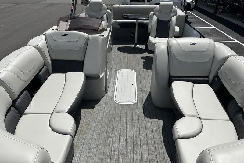 Slide: The Image of Luxurious interior of 2022 Starcraft SLS 3 boat with plush seating and modern design. - 5