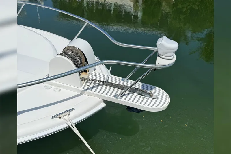 Slide: The Image of Bow of 2006 Luhrs 28 Open boat with anchor and railing. - 6