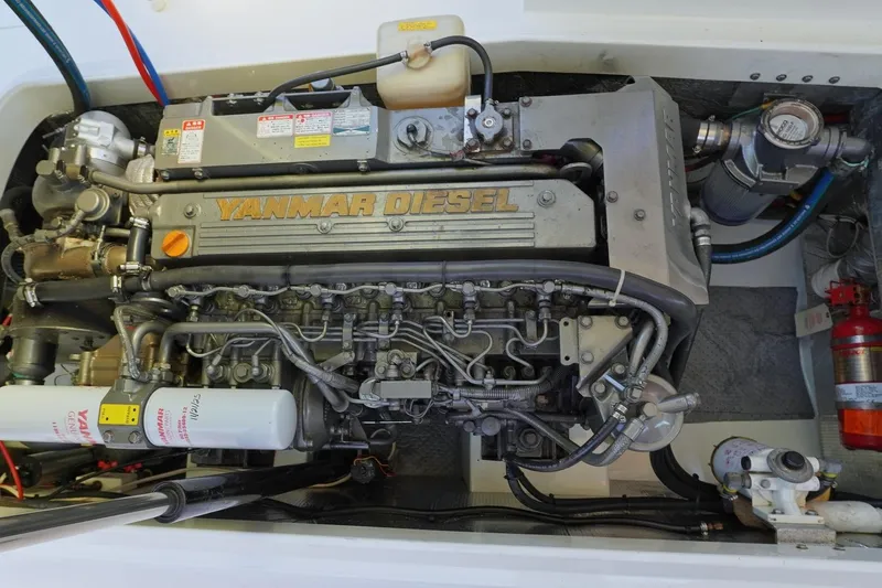 Slide: The Image of Yanmar diesel engine in a 2004 Hinckley Picnic Boat 36 EP. - 26