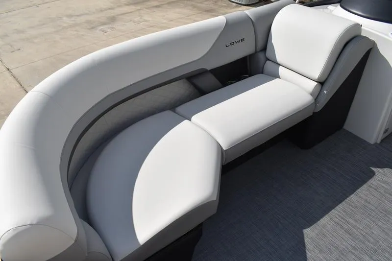 Slide: The Image of 2026 Lowe SS 230 WT Special boat interior with sleek, modern seating design. - 13
