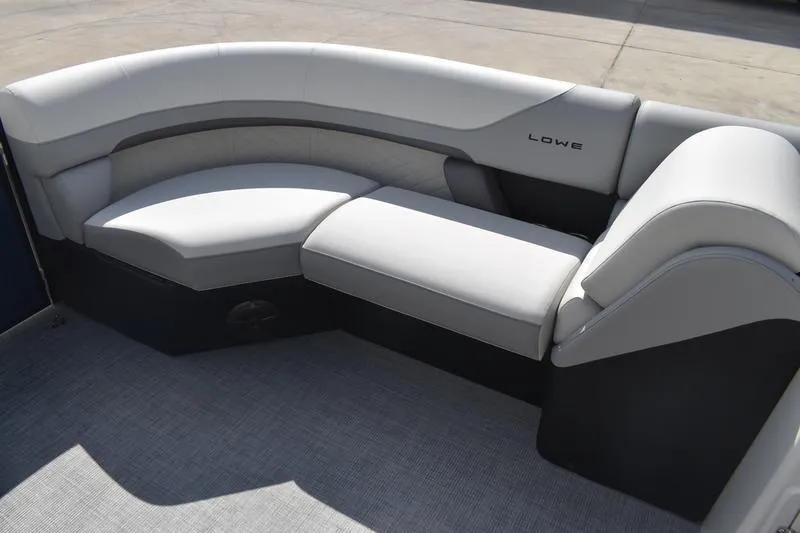 Slide: The Image of Luxurious seating on 2026 Lowe SS 230 WT Special pontoon boat. - 17