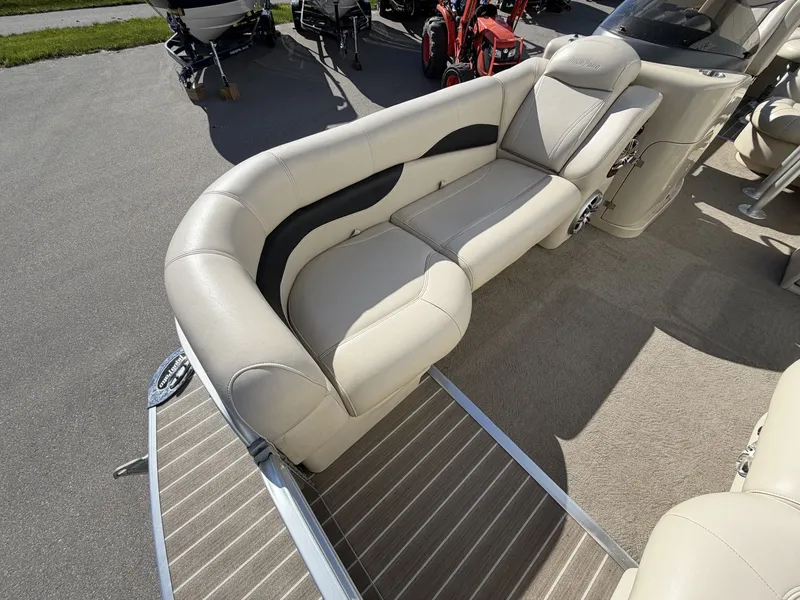 Slide: The Image of 2014 Godfrey Aqua Patio CB 240 boat seat in cream. - 5