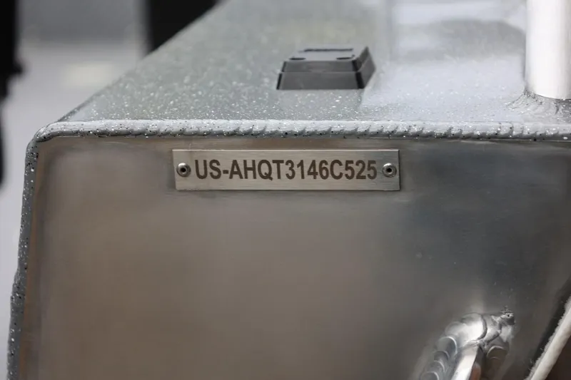 Slide: The Image of 2025 Thunder Jet 209 Rush OT boat with identification plate US-AHQT3146C525. - 22