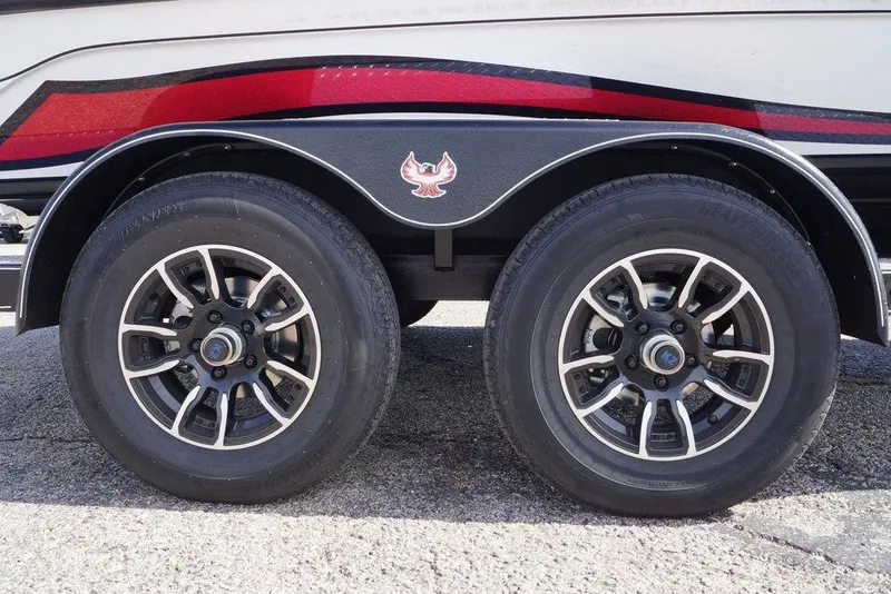 Slide: The Image of 2026 Phoenix 721 ZXL trailer wheels with stylish rims and red accent design. - 14