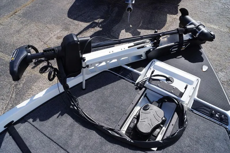 Slide: The Image of Trolling motor on 2026 Phoenix 721 ZXL boat deck, featuring advanced controls and sleek design. - 15