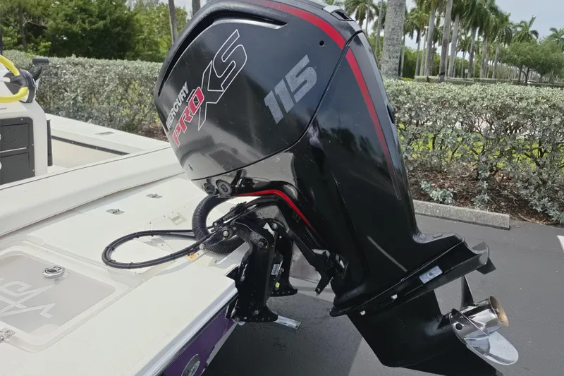 Slide: The Image of Aqua Dyne 17 boat with Mercury Pro XS 115 outboard motor, 2016 model. - 19