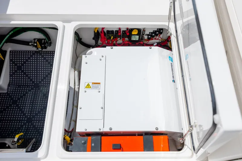 Slide: The Image of 2022 Valhalla Boatworks V-33 Seakeeper 2 stabilization system in open compartment. - 49