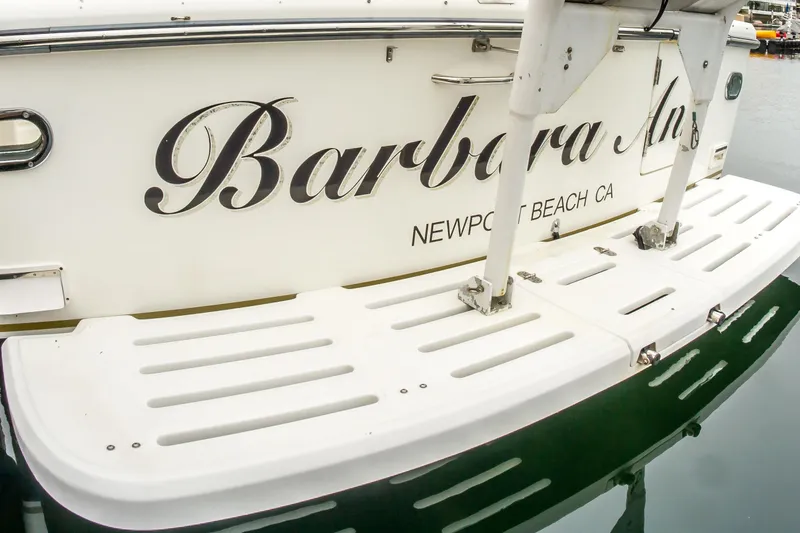 Slide: The Image of 2002 Tiara Yachts 4100 Open, Newport Beach, CA, boat stern view. - 6