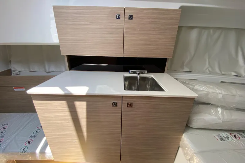 Slide: The Image of Modern kitchenette in 2026 Jeanneau Leader 9.0 WA Series 2 boat. - 32