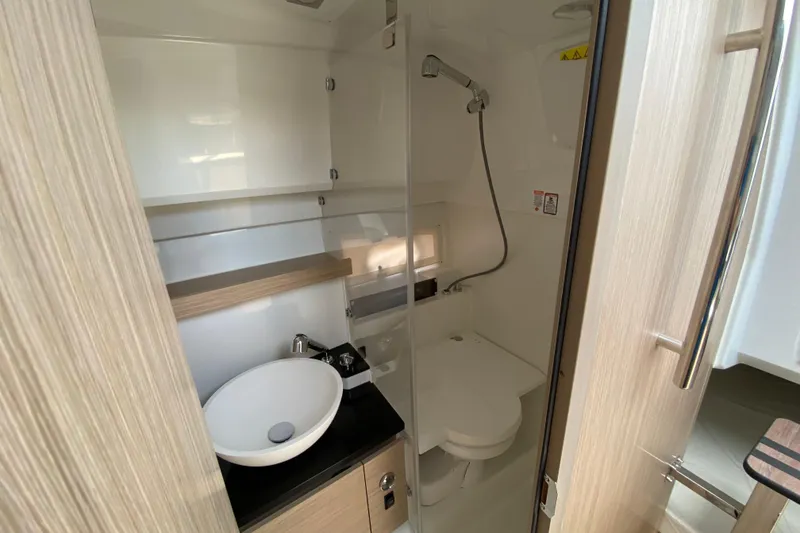 Slide: The Image of Modern bathroom interior of 2026 Jeanneau Leader 9.0 WA Series 2 boat. - 43