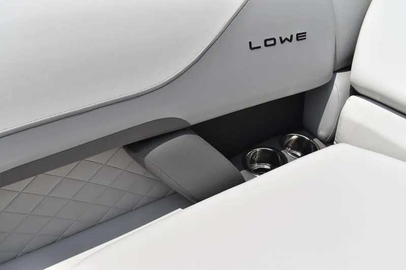 Slide: The Image of 2026 Lowe SS 230 WT Special boat interior with quilted seats and cup holders. - 18