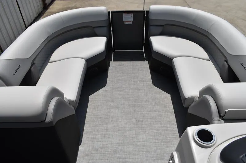 Slide: The Image of Interior of 2026 Lowe SS 230 WT Special pontoon boat with spacious seating. - 19