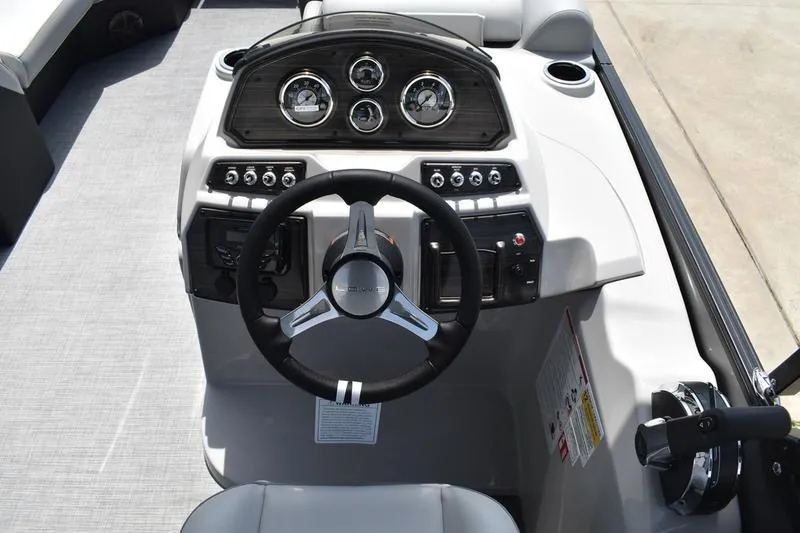 Slide: The Image of Steering console of 2026 Lowe SS 230 WT Special boat with modern controls. - 35