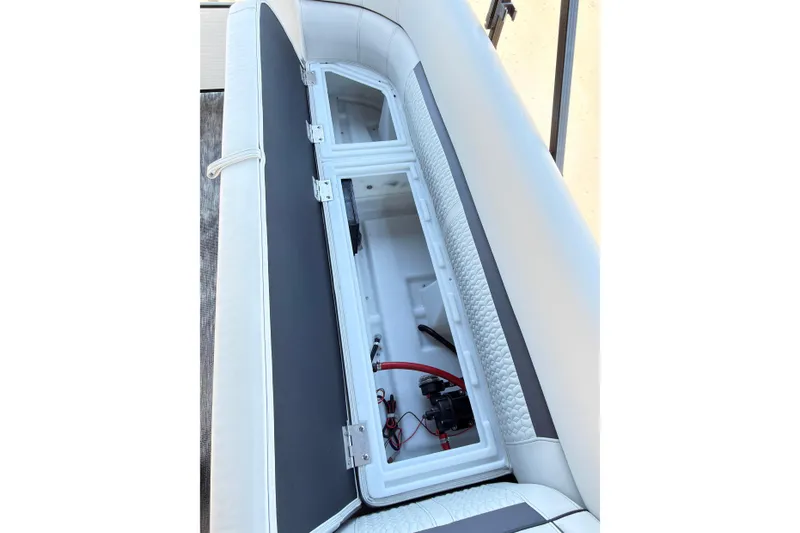 Slide: The Image of Interior view of Godfrey Sweetwater 2286 boat seat, 2021 model. - 9