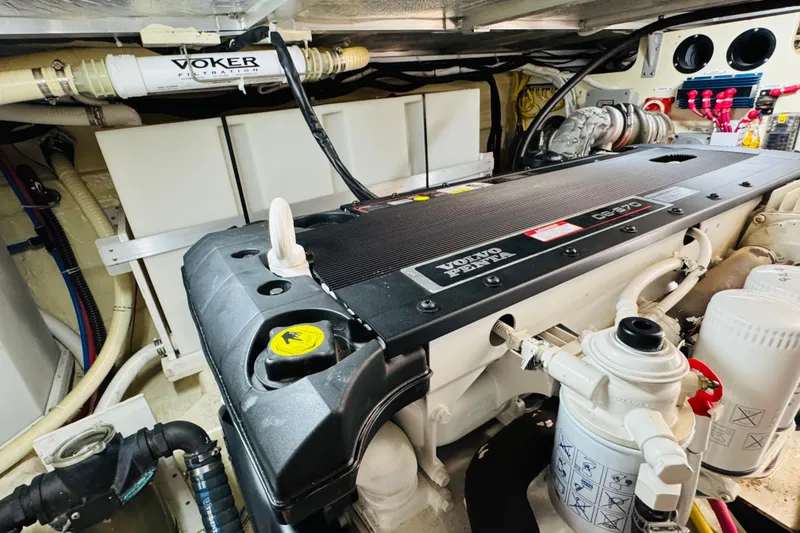 Slide: The Image of Engine room of a 2006 Carver 46 Voyager with Volvo Penta engine. - 101