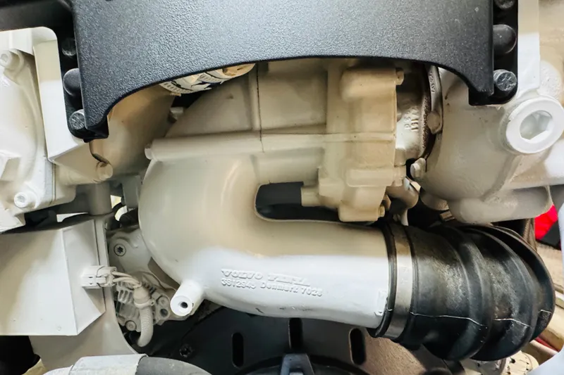 Slide: The Image of Engine component of a 2006 Carver 46 Voyager, featuring Volvo Penta parts. - 111