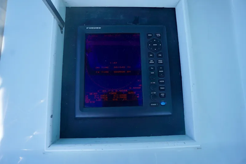 Slide: The Image of Furuno marine navigation display on a 1991 G&S 58 boat. - 25