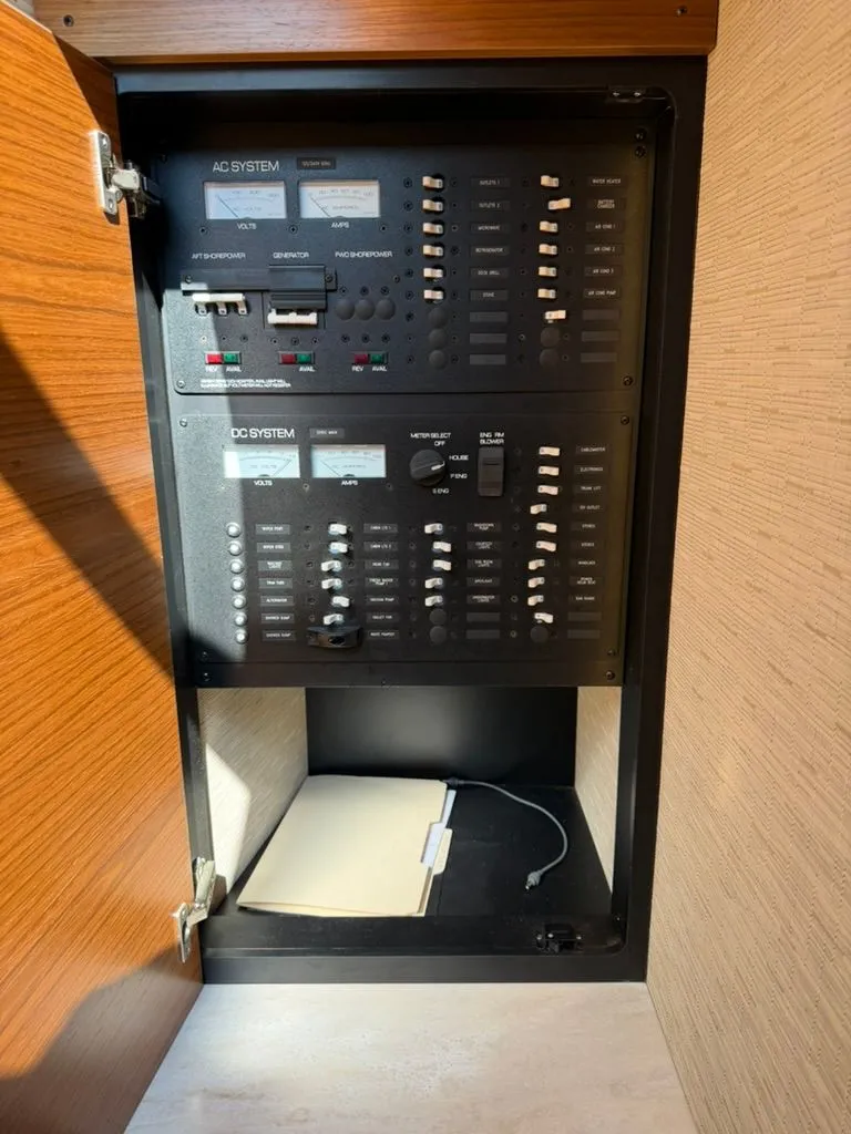 Slide: The Image of Electrical panel cabinet of Tiara Yachts C39 Coupe 2017. - 18