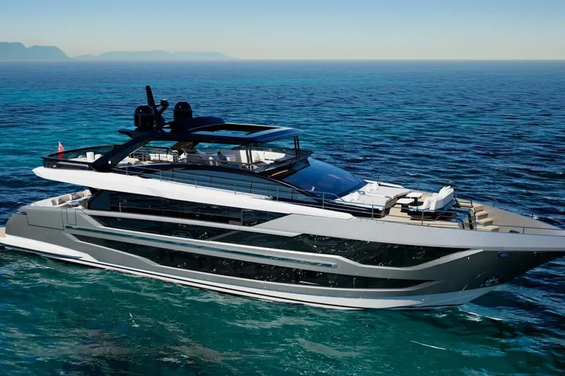 The Image of Luxury yacht Pearl 100 Hybrid 2026 on open sea. - 1