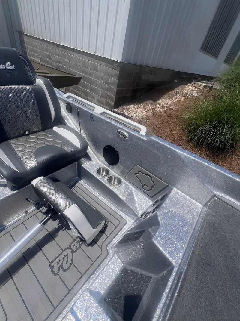 Slide: The Image of Interior of 2026 Bass Cat Lynx STS with seat and details. - 11