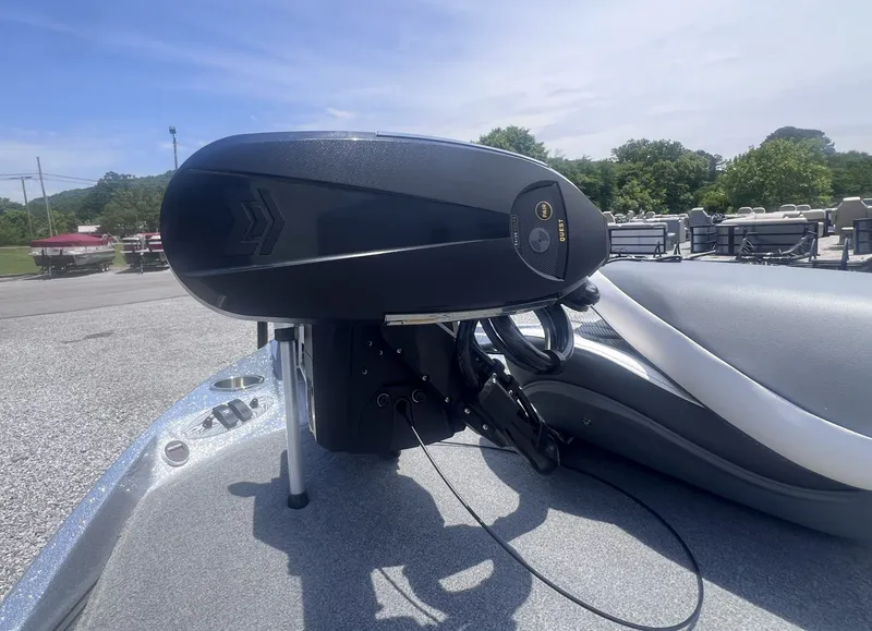 Slide: The Image of 2026 Bass Cat Lynx STS boat with modern equipment. - 7