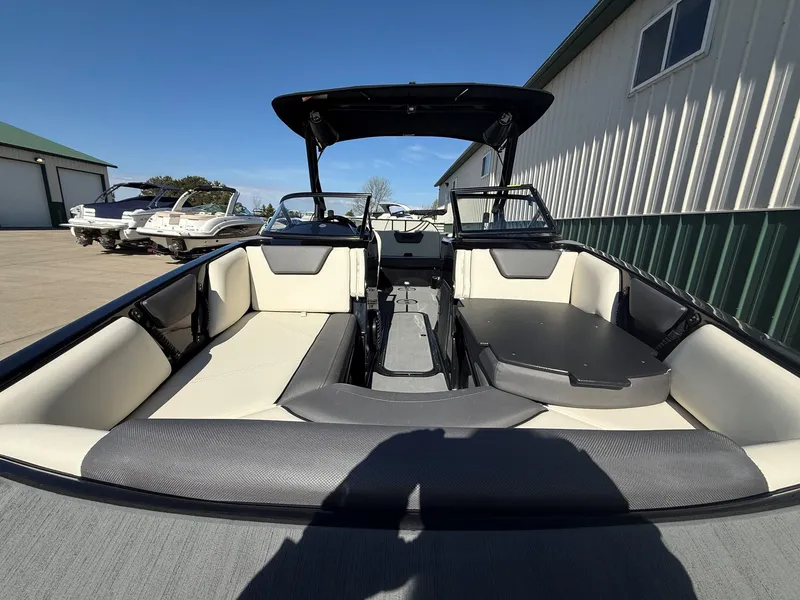 Slide: The Image of Interior view of 2023 Heyday WTSurf boat with seating. - 3